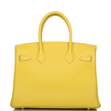 Hermes Lime Epsom Birkin 30cm Gold Hardware