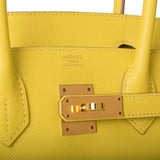 Hermes Lime Epsom Birkin 30cm Gold Hardware