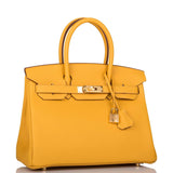 Hermes Jaune Ambre Togo Birkin 30cm Gold Hardware