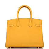 Hermes Jaune Ambre Togo Birkin 30cm Gold Hardware