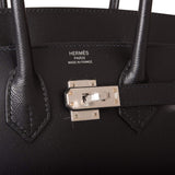 Hermes Birkin Sellier 25 Black Veau Madame Palladium Hardware