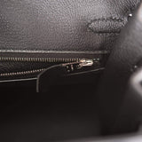 Hermes Birkin Sellier 25 Black Veau Madame Palladium Hardware
