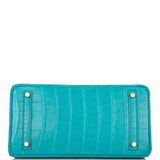 Hermes Bleu Paon Matte Alligator Birkin 30cm Gold Hardware