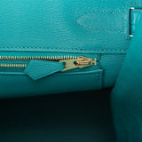 Hermes Bleu Paon Matte Alligator Birkin 30cm Gold Hardware