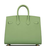 Hermes Birkin Sellier 25 Vert Criquet Epsom Gold Hardware