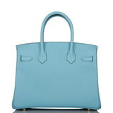 Hermes Birkin 30 Bleu Atoll Epsom Gold Hardware