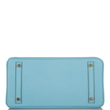 Hermes Birkin 30 Bleu Atoll Epsom Gold Hardware