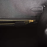 Hermes Black Veau Madame Sellier Birkin 25cm Gold Hardware