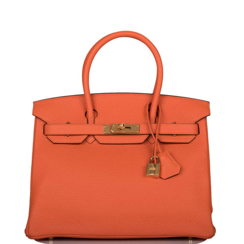 Hermes Feu Clemence Birkin 30cm Gold Hardware