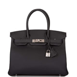Hermes Black Togo Birkin 30cm Palladium Hardware