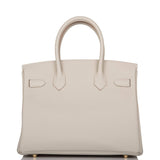 Hermes Gris Perle Togo Birkin 30cm Gold Hardware