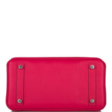 Hermes Birkin 25 Framboise Swift Palladium Hardware