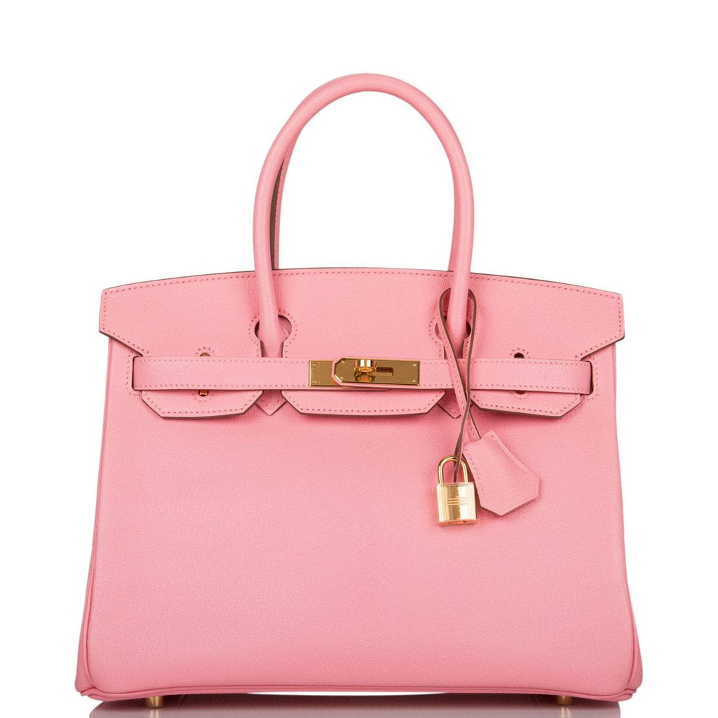 Hermes Rose Confetti Chevre Birkin 30cm Gold Hardware Deposit JW