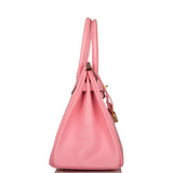Hermes Rose Confetti Chevre Birkin 30cm Gold Hardware Deposit JW