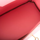 Hermes Rose Confetti Chevre Birkin 30cm Gold Hardware Deposit JW