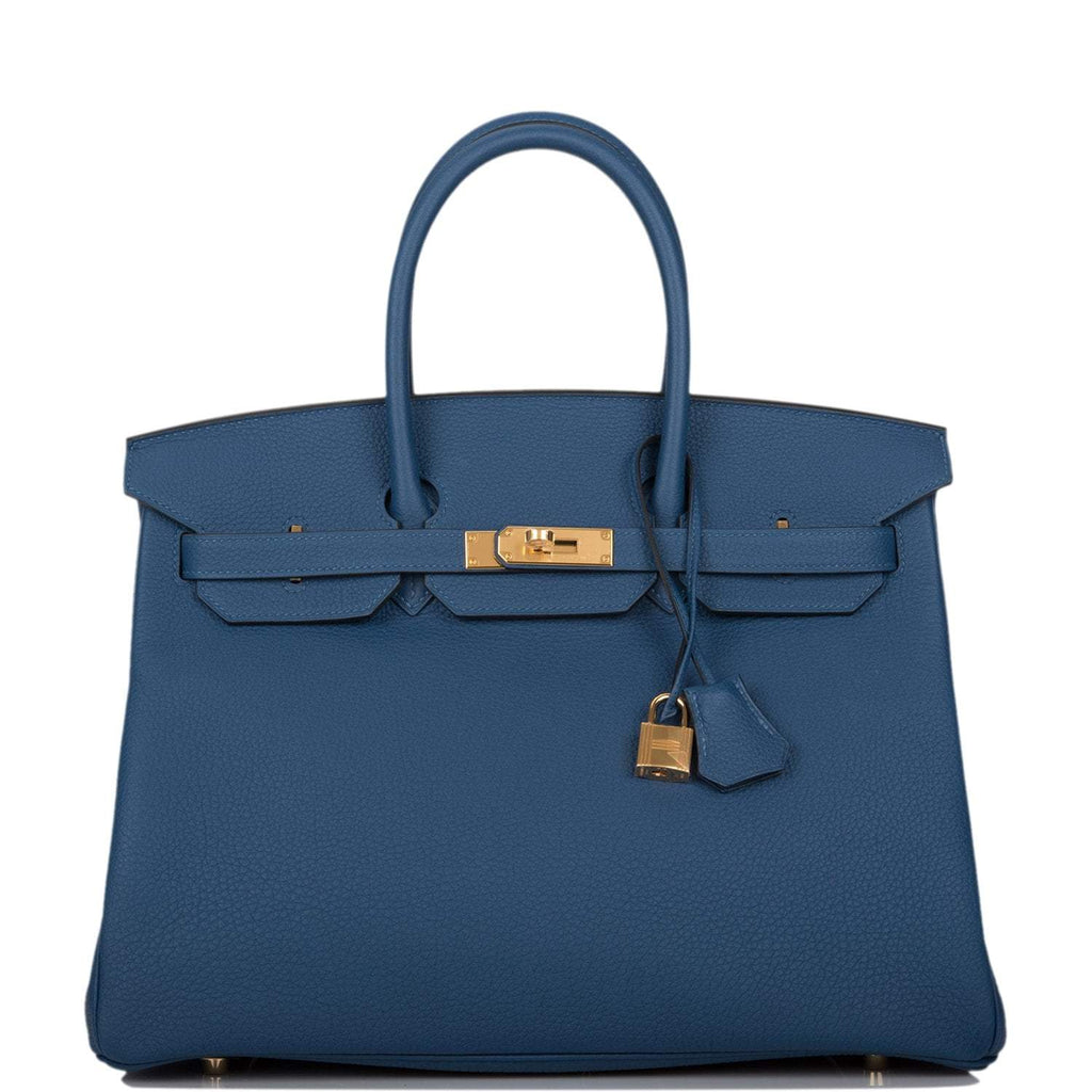 Hermes Deep Blue Togo Birkin 35cm Gold Hardware