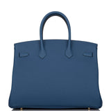 Hermes Deep Blue Togo Birkin 35cm Gold Hardware
