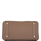 Hermes Etoupe Togo Birkin 30cm Gold Hardware
