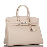 Hermes Craie Epsom Birkin 35cm Palladium Hardware