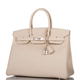 Hermes Craie Epsom Birkin 35cm Palladium Hardware