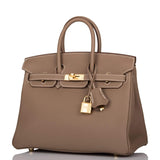 Hermes Birkin 25 Etoupe Togo Gold Hardware