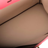 Hermes Birkin 30cm Bi-Color Craie and Rose Azalee Epsom Brushed Gold Hardware