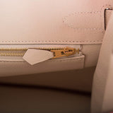 Hermes Birkin 30cm Bi-Color Craie and Rose Azalee Epsom Brushed Gold Hardware