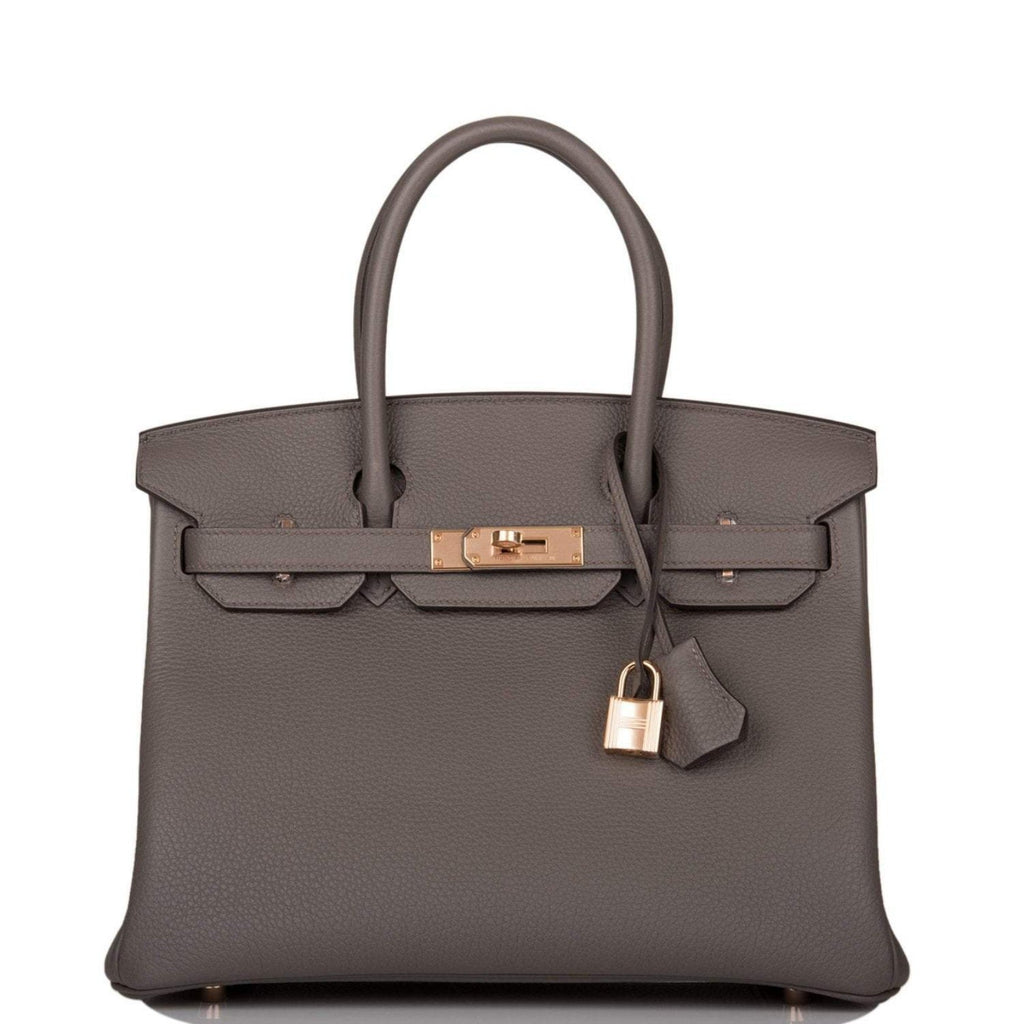 Hermes Etain Togo Birkin 30cm Rose Gold Hardware