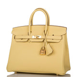 Hermes Birkin 25 Jaune Poussin Togo Gold Hardware