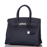Hermes Bleu Nuit Togo Birkin 30cm Palladium Hardware