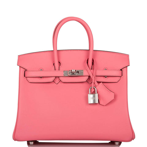 Hermes Birkin 25 Rose D'Ete Swift Palladium Hardware