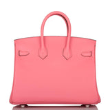 Hermes Birkin 25 Rose D'Ete Swift Palladium Hardware