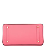 Hermes Birkin 30cm Bi-Color Rose Azalee and Bordeaux Epsom Gold Hardware