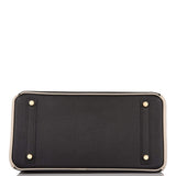 Hermes Birkin 30cm Brushed Gold Hardware Bi-Color Black and Craie Epsom