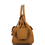 Hermes Birkin 35cm Desert/Sesame Swift and Toile Canvas "Cargo" Palladium Hardware