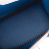 Hermes Birkin 25 Gris Mouette and Mykonos Clemence Brushed Palladium Hardware