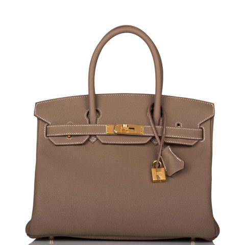 Hermes Birkin 30 Etoupe Togo Gold Hardware
