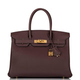 Hermes Rouge Sellier Togo Birkin 30cm Gold Hardware