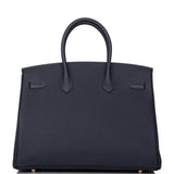 Hermes Bleu Nuit Togo Birkin 35cm Gold Hardware