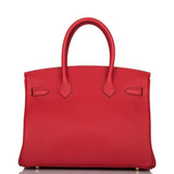 Hermes Birkin 30 Rouge Casaque Togo Gold Hardware