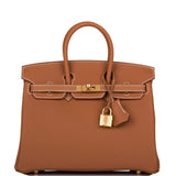 Hermes Birkin 25 Gold Togo Gold Hardware