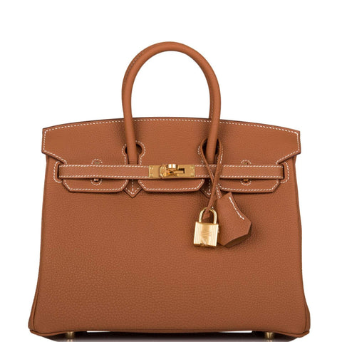 Hermes Birkin 25 Gold Togo Gold Hardware