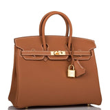 Hermes Birkin 25 Gold Togo Gold Hardware