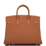 Hermes Birkin 25 Gold Togo Gold Hardware