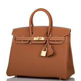 Hermes Birkin 25 Gold Togo Gold Hardware