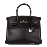 Hermes Birkin 30 Black Tadelakt Palladium Hardware