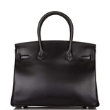 Hermes Birkin 30 Black Tadelakt Palladium Hardware