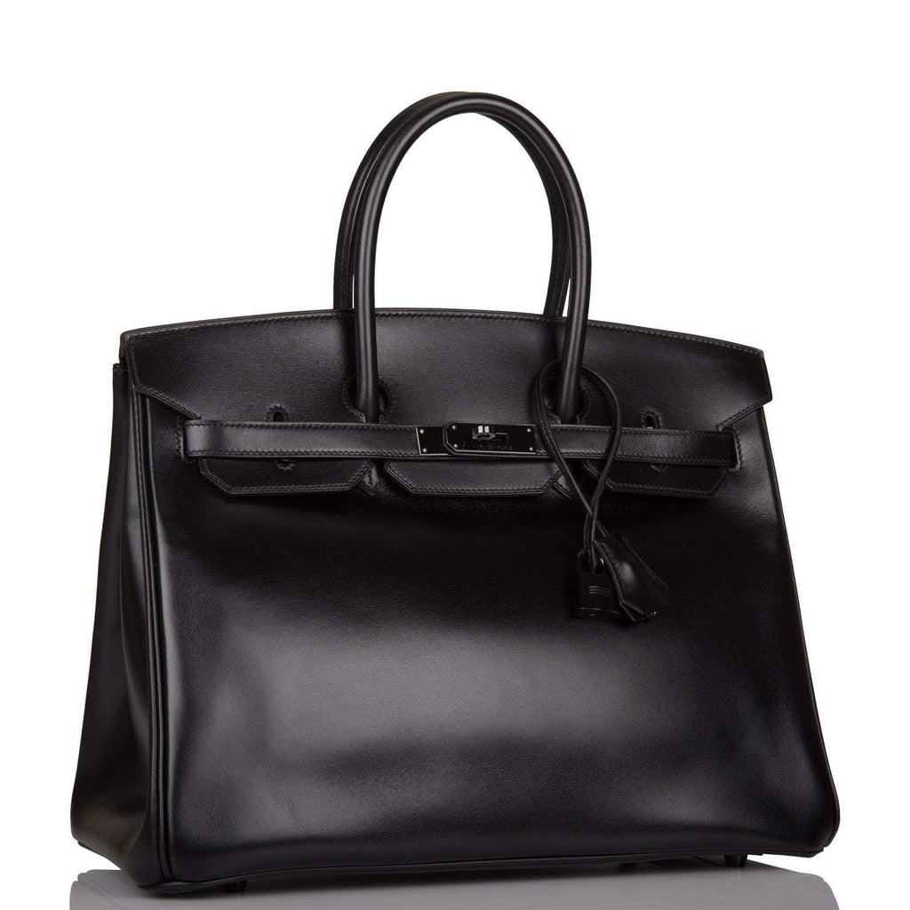 Hermes Birkin 35cm  SO Black Box Black Hardware