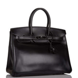 Hermes Birkin 35cm  SO Black Box Black Hardware