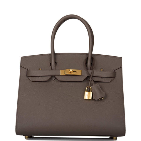 Hermes Etain Epsom Sellier Birkin 30cm Gold Hardware